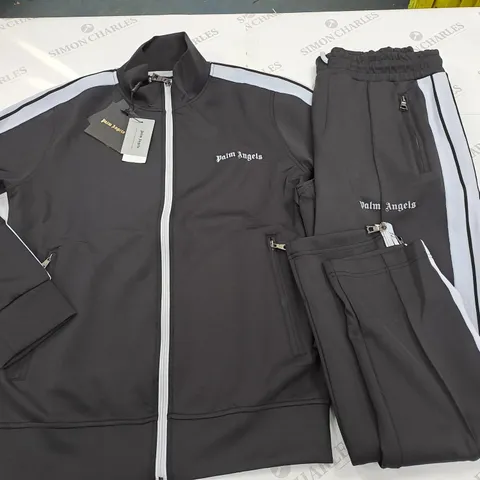 PALM ANGELS ZIP THROUGH TRACKSUIT IN BLACK - M