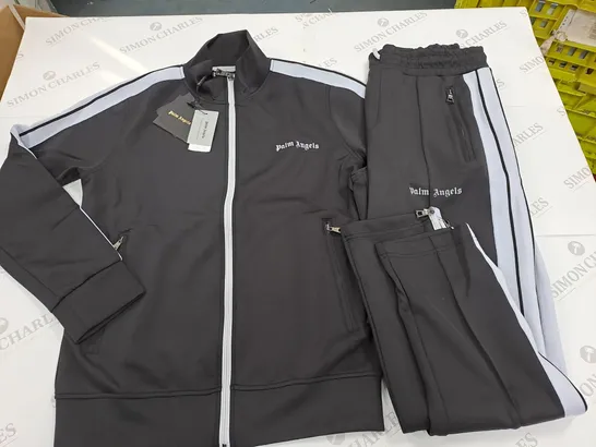 PALM ANGELS ZIP THROUGH TRACKSUIT IN BLACK - M