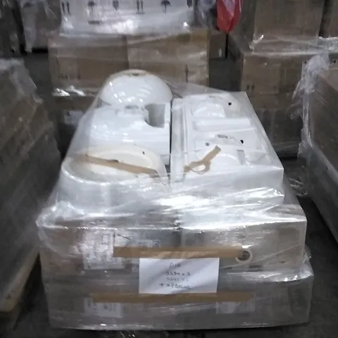 PALLET OF APPROXIMATELY 7 BASINS, AND WHITE GLOSSY STANDARD DX