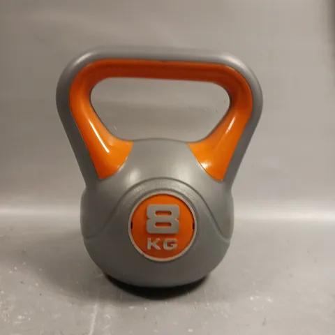 8KG KETTLE BELL GREY AND ORANGE