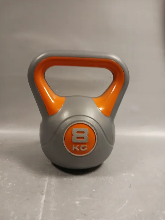 8KG KETTLE BELL GREY AND ORANGE