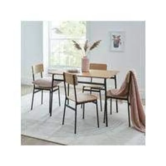 LIVVY DINING TABLE & 4 CHAIRS - COLLECTION ONLY RRP £139