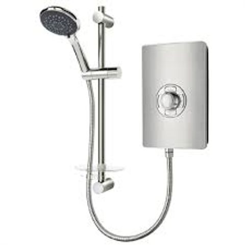 BOXED ASPIRANTE 8.5KW ELECTRIC SHOWER BRUSHED STEEL (1 BOX)