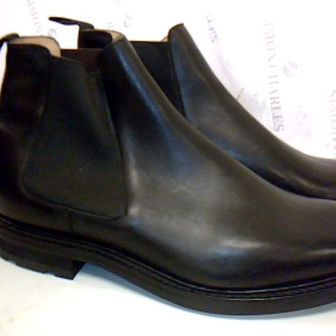 CHURCH CO ENGLISH BOOTS & SHOES - MENS BLACK LEATHER SLIP ON BOOT SIZE 11