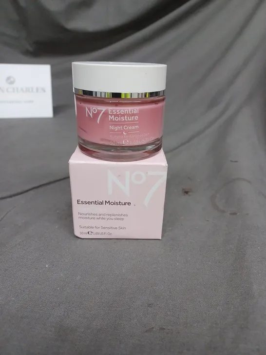 NO7 ESSENTIAL MOISTURE NIGHT CREAM 50ML