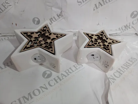 BOXED HOME REFLECTIONS SET OF 2 PRE-LIT STARS