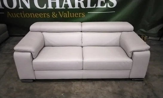 QUALITY ITALIAN DESIGNER MELO SOFA WHITE GREY LEATHER