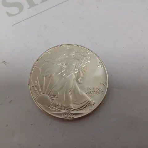 UNITED STATES OF AMERICA FINE SILVER ONE DOLLAR COIN - 1986