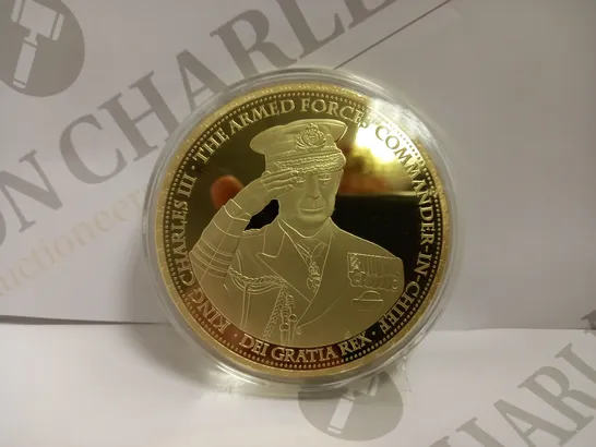 KING CHARLES III `ARMED FORCES COMMANDER IN CHIEF` COMMEMORATIVE COIN