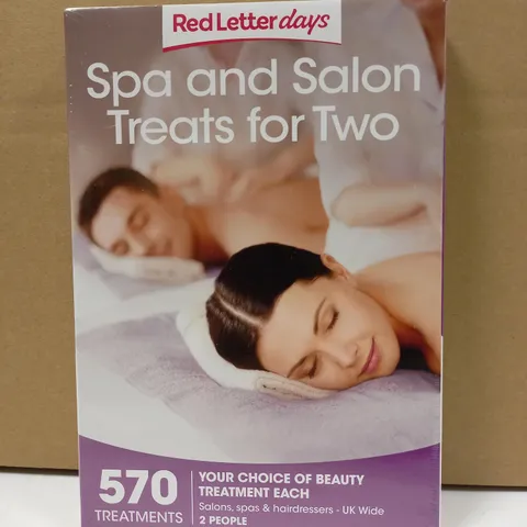 RED LETTER DAYS SPA AND SALON TREATS FOR TWO