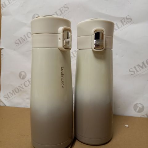 LOCK & LOCK SET OF 2 450ML HOT & COLD INSULATED DRINKING BOTTLES