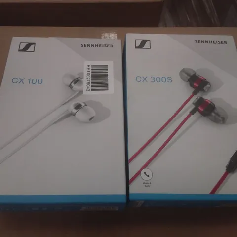 BOX OF 26 ASSORTED SENNHEISER CX100 & CX300S EARPHONES 