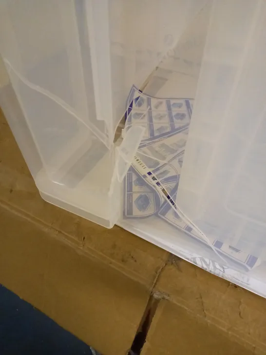 REALLY USEFUL CLEAR PLASTIC STORAGE BOX