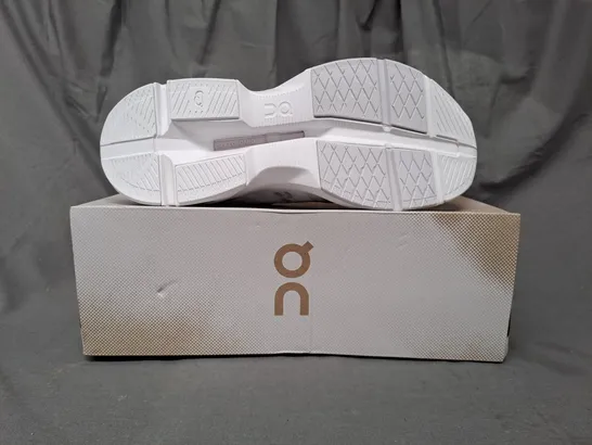 BOXED PAIR OF ON CLOUDPULSE SHOES IN WHITE UK SIZE 8