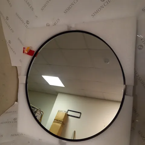 BOXED DRIPEX MIRROR WITH FITTINGS. DIAMETER APPROX 60CM