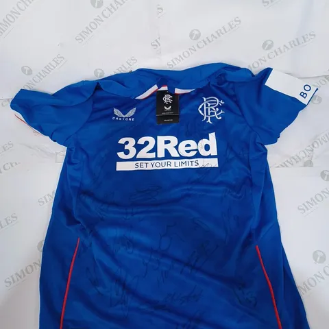 RANGERS 2022/23 HOME REPLICA SHIRT SIGNED 