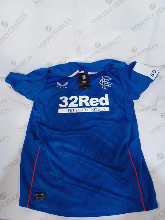 RANGERS 2022/23 HOME REPLICA SHIRT SIGNED 