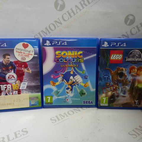 LOT OF 3 PS4 GAMES