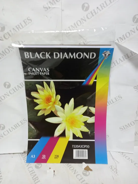 BLACK DIAMOND A3 CANVAS INKJET PAPER 220GSM QTY 50