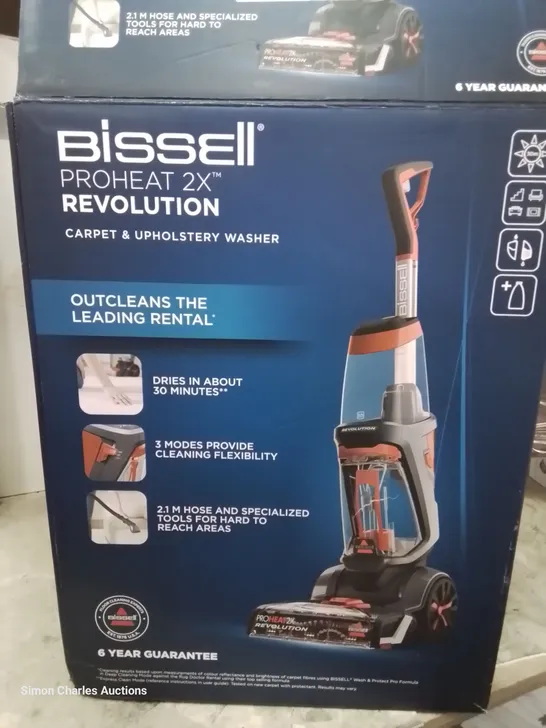 BOXED BISSELL PROHEAT 2X REVOLUTION CARPET & UPHOLSTERY WASHER