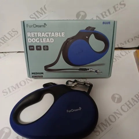 BOXED FUR DREAMS RETRACTABLE DOG LEAD - MEDIUM 