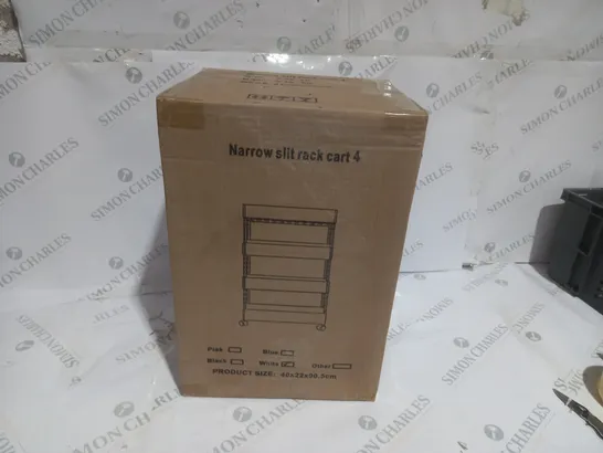 BOXED WHITE NARROW SLIT RACK 40/22/90.5 CM