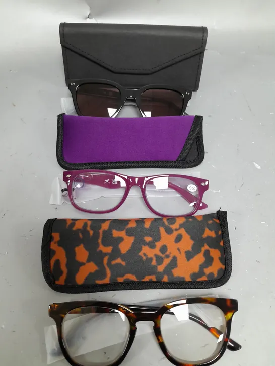 HUMMINGBIRD SUNGLASSES AND 2X READING GLASSES CLASS MIX