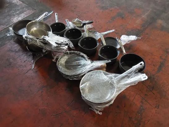 LOT TO CONTAIN A LARGE ASSORTMENT OF METAL POTS AND PANS - QUANTITY UNSPECIFIED