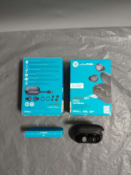 BOXED JLAB X2 JBUDS AIR PRO TRUE WIRELESS EARBUDS IN BLACK 