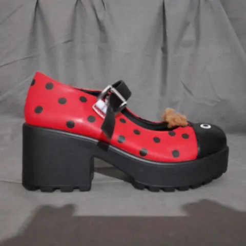 PAIR OF KOI TIRA MARY JANES LUCKY LADYBIRD EDITION SIZE 6