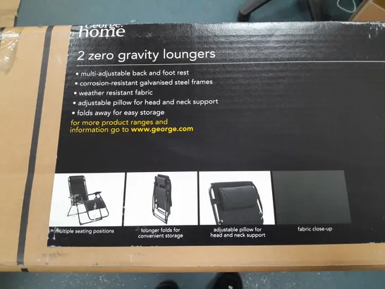 BOXED BRAND NEW PAIR OF ZERO GRAVITY LOUNGERS