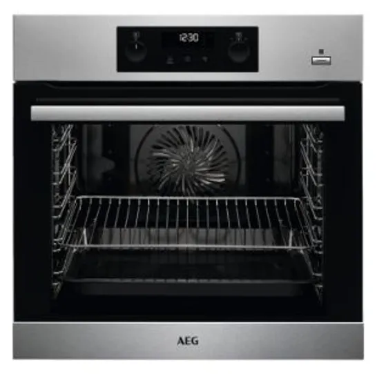 AEG 6000 SERIES INTEGRATED STEAM BAKE SINGLE MULTI FUNCTION ELECTRIC OVEN STAINLESS STEEL MODEL BPS356020M RRP £592