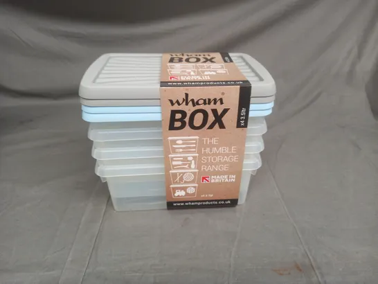 a box of 4 wham box storage boxes 