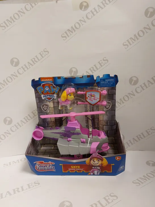 BRAND NEW PAW PATROL RESCUE KNIGHTS SKYE DELUXE VEHICLE 3+