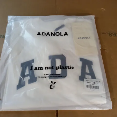 BAGGED ADANOLA OVERSIZED WHITE T-SHIRT - XS