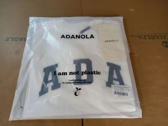 BAGGED ADANOLA OVERSIZED WHITE T-SHIRT - XS