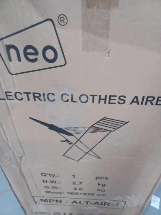 BOXED NEO ELECTRIC CLOTHES AIRER (1 BOX) - COLLECTION ONLY