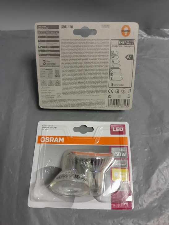 40 X SEALED OSRAM 2PACK GU10 LED STAR SPOTLIGHTS IN WARM WHITE	