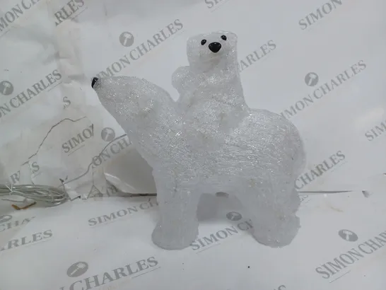 ACRYLIC MUMMY AND BABY POLAR BEAR OUTDOOR RRP £35.99