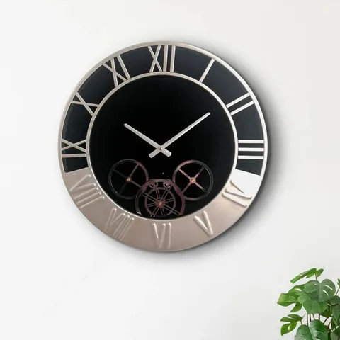 BOXED 52CM METAL WALL CLOCK 