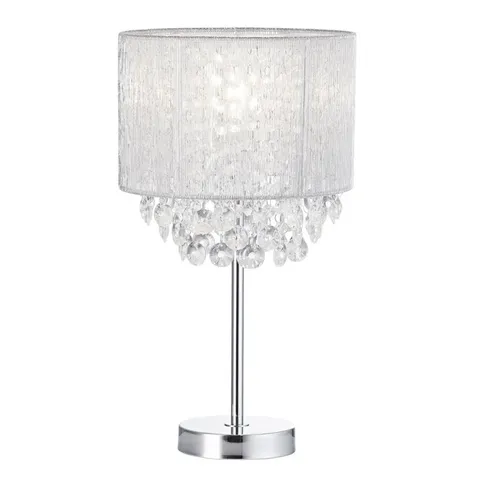 BOXED 43CM CHROME TABLE LAMP