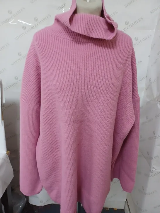 ZARA TURTLENECK SWEATER IN PINK SIZE XL