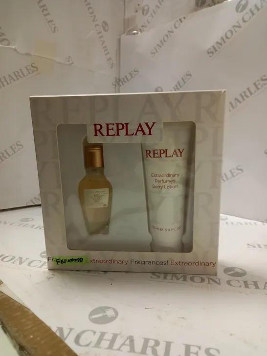 REPLAY EAU DE TOILETTE FOR HER NATURAL SPRAY VAPORISATEUR AND EXTRAORDINARY PERFUMED BODY LOTION