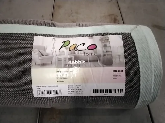 BRAND NEW PACO RABBIT 780 TURQUOISE 80X150CM