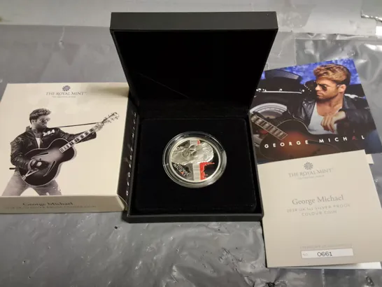 ROYAL MINT GEORGE MICHAEL 2024 UK 1OZ SILVER PROOF COLOUR COIN