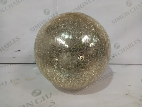 MR CHRISTMAS 8" GLASS CRACKLE SPHERE WITH ROTATING LIGHT