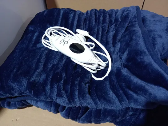 COZEE HOME HEATED NAVY THROW