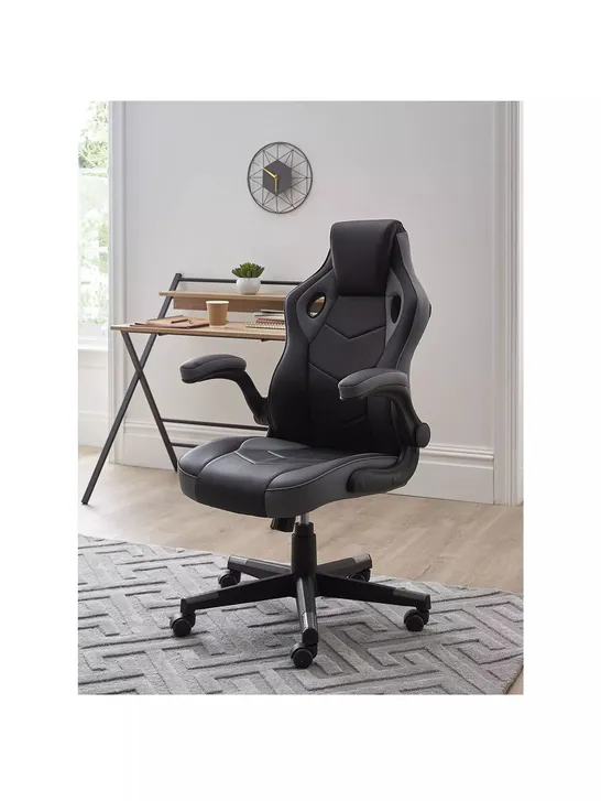 BOXED JESPOR GAMING CHAIR IN BLACK/GREY  RRP £139