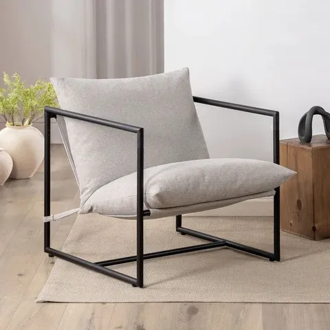 BOXED KARDIN MODERN METAL ARMCHAIR 