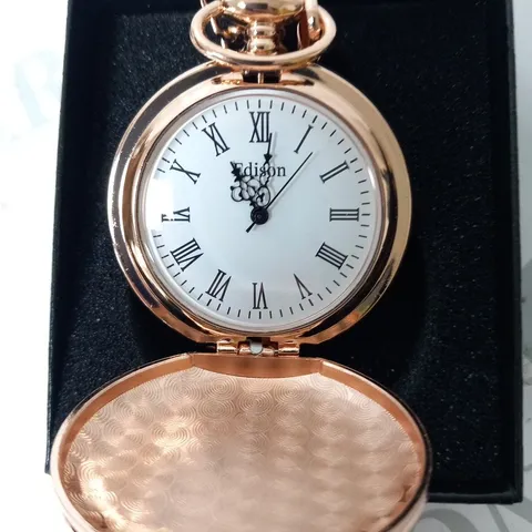 MENS EDISON POCKET WATCH WITH CHAIN – BRAND NEW IN BOX